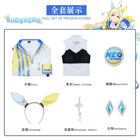 Anime Game Umamusume: Pretty Derby Neo Universe Cosplay Costume Wig Athletic Wear Coat Jumpsuits Woman Sexy Carnival Party Suit