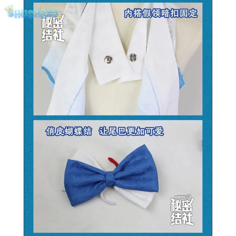 Anime Vtuber Hololive Gawr Gura New Year Kimono Game Suit Lovely Uniform Cosplay Costume Halloween Party Outfit Women