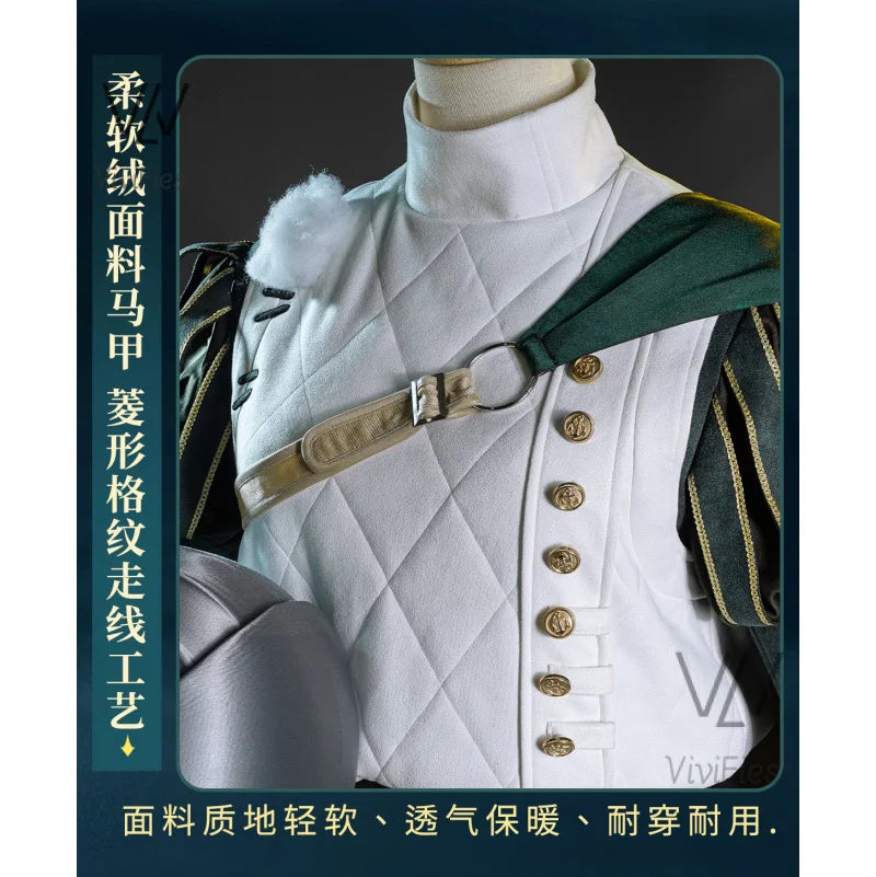 Identity V Knight Survivor Fashion Game Suit Handsome Uniform Cosplay Costume Halloween Party Role Play Outfit Men