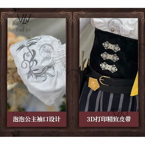 Edgar Valden Cosplay Game Identity V Costume Painter Golden Ratio Sweet Uniform Halloween Party Role Play Clothing spot goods