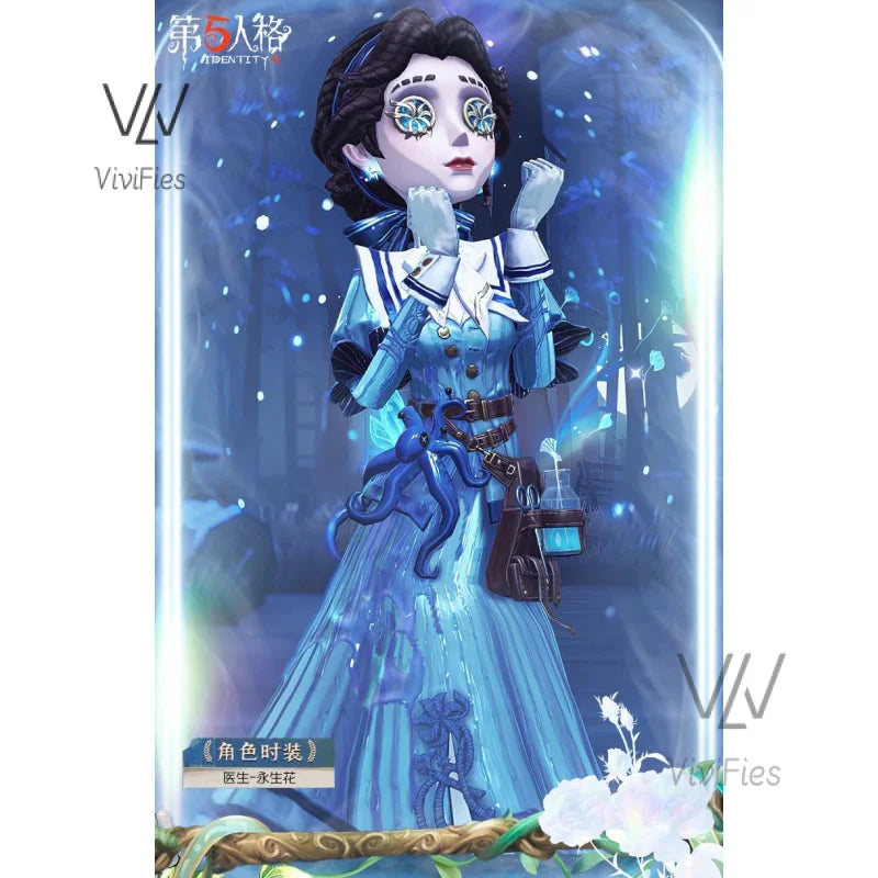 Game Identity V Cosplay Costume Emily Dyer Doctor Preserved Flower Gorgeous Uniform with Accessories Women Halloween Party Suits