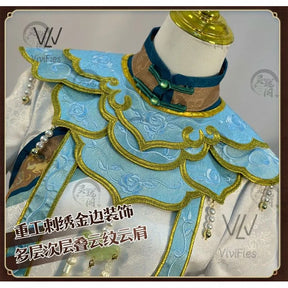 Qi Shiyi Cosplay Game Identity V Antique dealer Chinese style cheongsam accessory set for carnival Halloween costume in stock