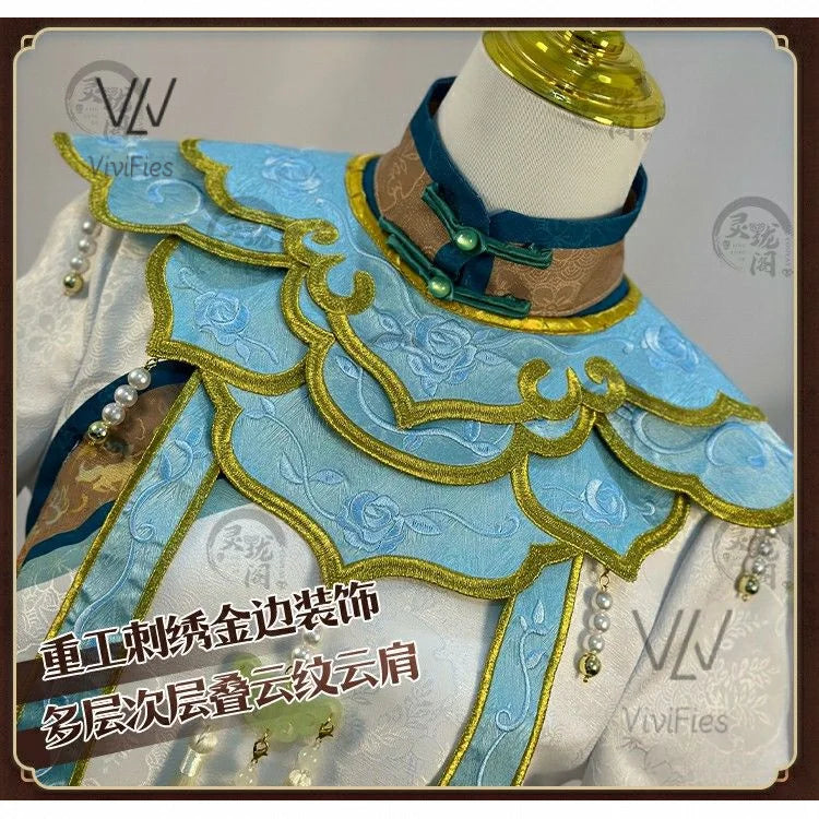 Qi Shiyi Cosplay Game Identity V Antique dealer Chinese style cheongsam accessory set for carnival Halloween costume in stock