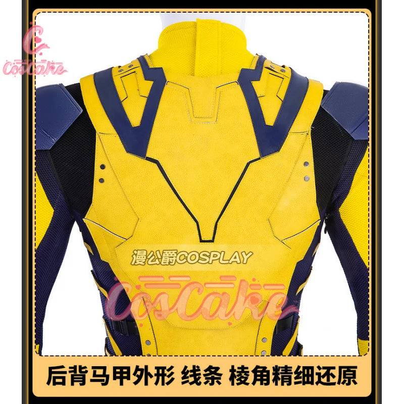 New Movie Deadpool 3 Wolverine Cosplay Costume Jumpsuit Vest Shoulder Armor Gloves Belt For Men Custom Made