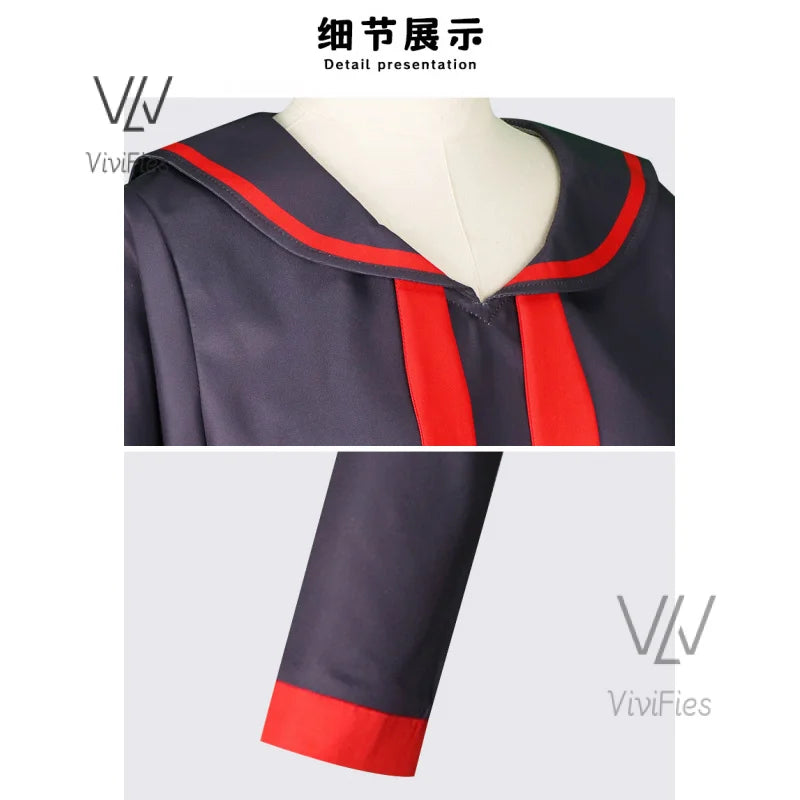 Game Blue Archive Kenzaki Tsurugi Cosplay Costume Wigs Sailor Dress Outfit Halloween Costumes for Women Fancy Suit