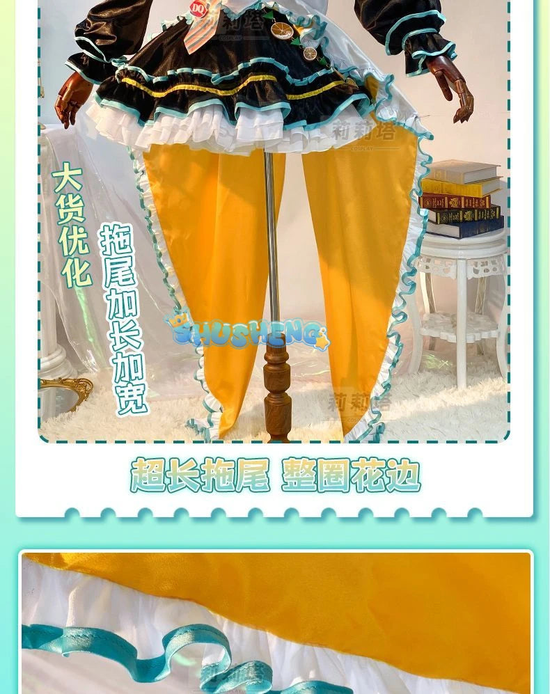 Miku cosplay cute princess Loli dress Miku wig play a full set of dresses for Christmas and Halloween S-XXL