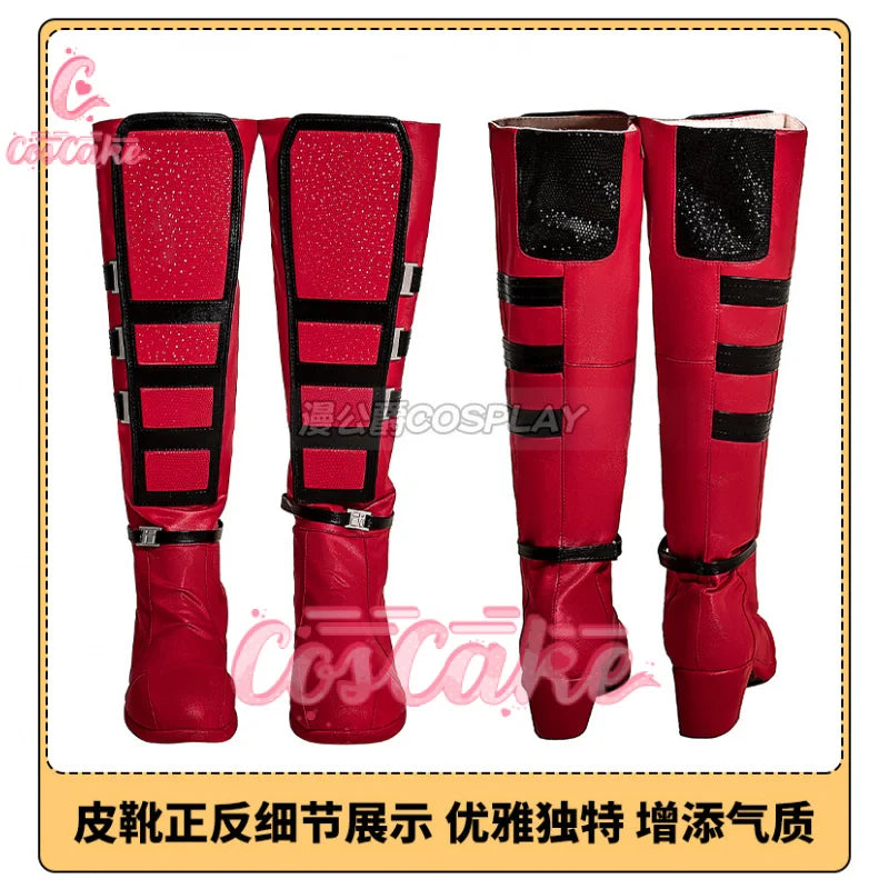 New Deadpool 3 Lady Cosplay Cosutme Wade Winston Wilson Jumpsuit Headgear Suit Halloween Women's Version Upgraded version