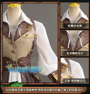 Identity V Melly Plinius Entomologist The Flower Of The Wilderness QiZhen Fashion Game Suit Cosplay Costume Halloween