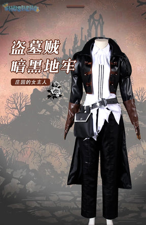 Game Darkest Cosplay Costume Dungeon Grave Robber Role Play Woman Man High Quality Clothes Halloween Party Comic-Con Hat Set