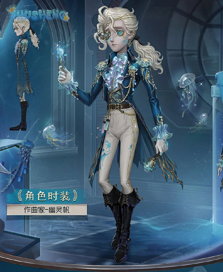 Identity V Composer Frederick Kreiburg Phantom Sail Cosplay Costume Halloween Carnival  men and women Outfit S-XXL