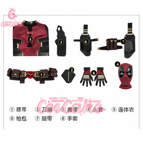 New Deadpool Cosplay Cosutme Wade Winston Wilson Jumpsuit Belt Cosplay Costume Movie Anti-hero Suit Halloween Women's version