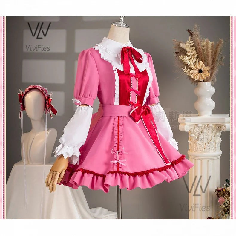 IN STOCK Panty& Stocking with Garterbelt Stocking Anarchy Cosplay Costume Wig Pink Lolita Dress Woman Sexy Kawaii Halloween Suit