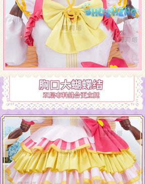 Manaka Laala Cosplay Anime Pripara Costume Sweet Gorgeous Uniform Dress Women Halloween Carnival Role Play Clothing S-XXL