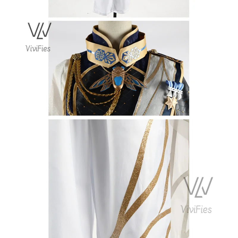 Luca Balsa Cosplay Costume Game Identity V Cosplay Dress Wig Full Set Party Suit Halloween Carnival Uniform