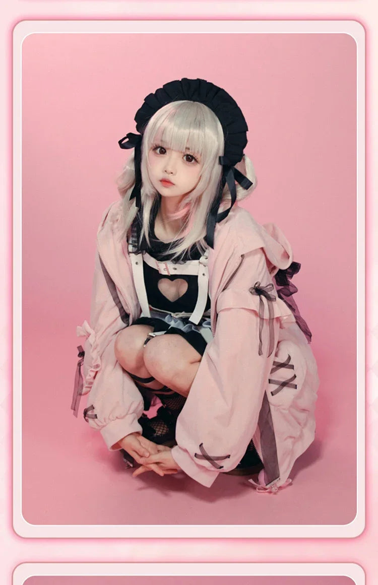 Yumber vtuber makaino ririmu cosplay costumes women cute party suit pink coat dress Halloween carnival uniform custom made