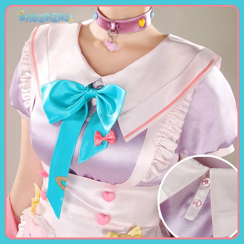 Vtuber Ratna Petit game suit elegant lovely dress uniform cosplay costume Halloween Carnival party role play outfit