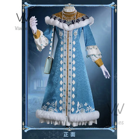 Identity V Melly Plinius Cosplay Costume Entomologist Golden Skin Court Dress Uniform Halloween Party Outfit Game Suit