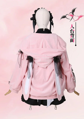 Yumber vtuber makaino ririmu cosplay costumes women cute party suit pink coat dress Halloween carnival uniform custom made