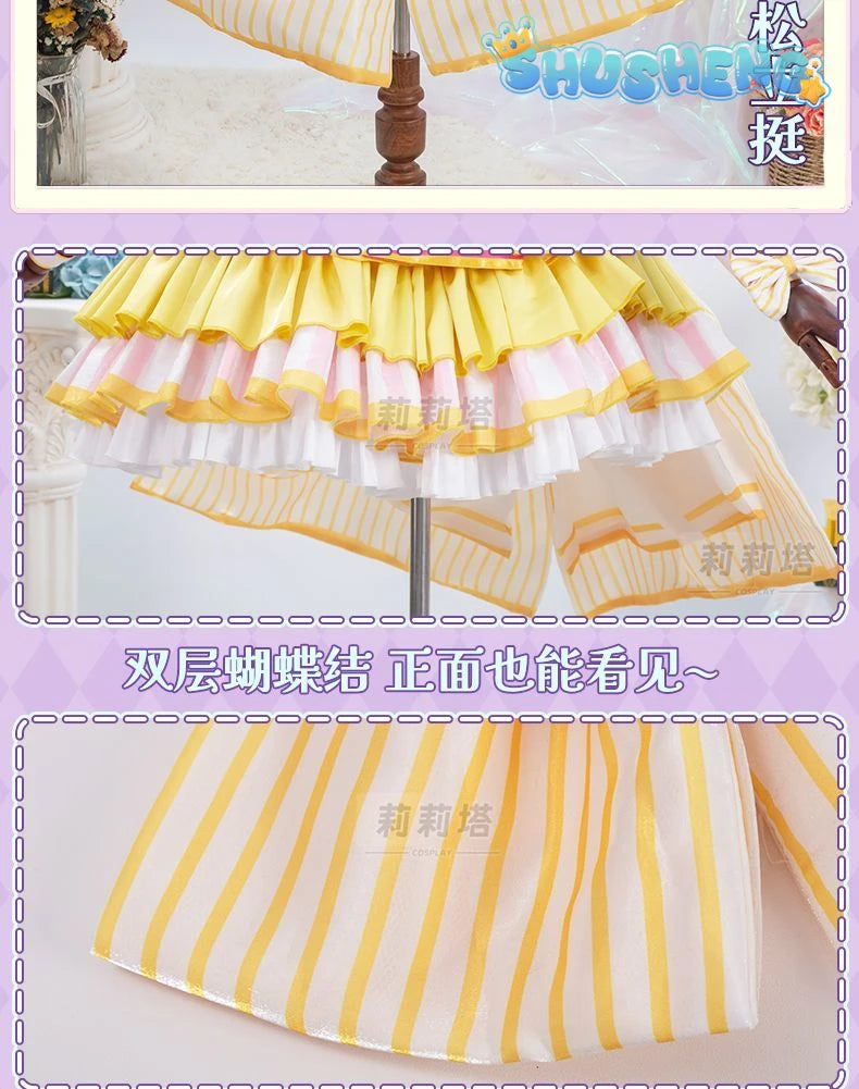 Manaka Laala Cosplay Anime Pripara Costume Sweet Gorgeous Uniform Dress Women Halloween Carnival Role Play Clothing S-XXL