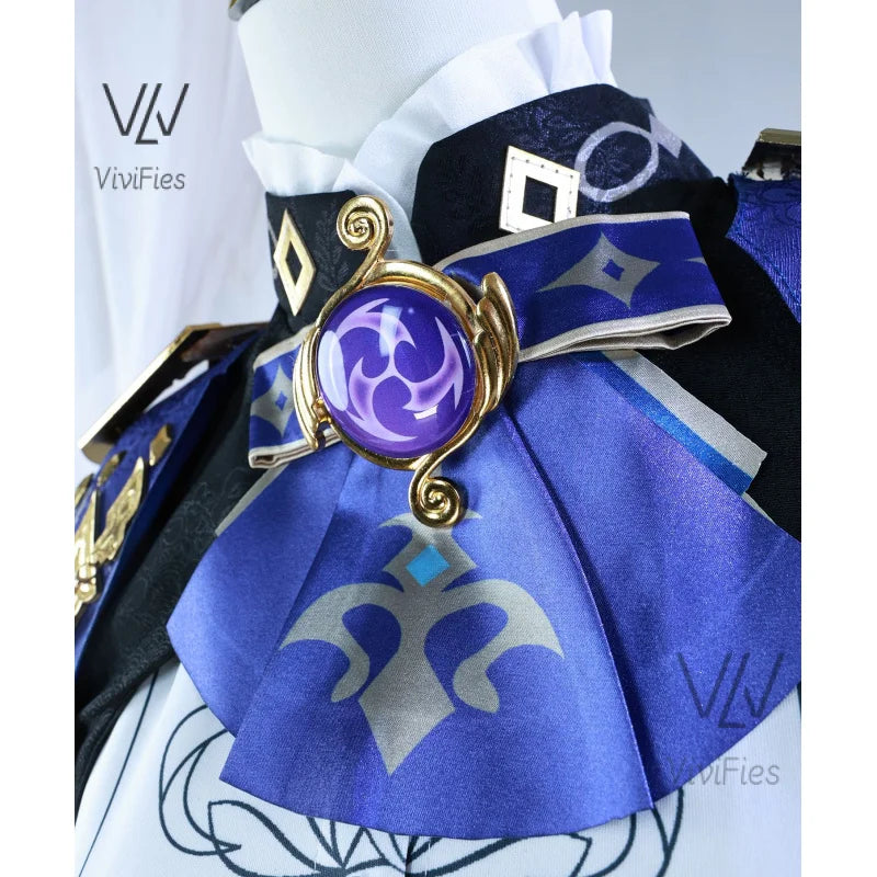 Clorinde cosplay costume Genshin Fontaine impact Clorinde cosplay dress uniform champion duelist wig hat uniform cloak full set