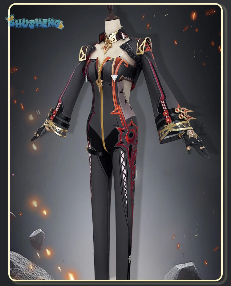 Genshin Impact Mavuika Pyro Archon Game Suit Sexy Lovely Uniform Cosplay Costume Halloween Party Role Play Outfit Women