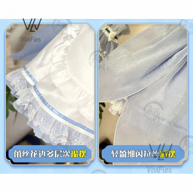 IN STOCK Ganyu Cosplay Maid Dress Game Genshin Impact Cosplay Ganyu Maid Halloween Costumes Genshin Fanart Maid Outfit