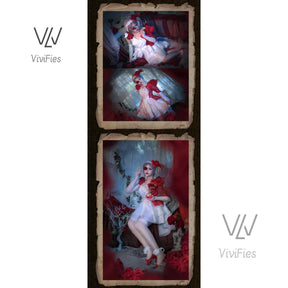 Game identity Ⅴ ipair cosplay sexy red rose wedding dress Party Halloween dress up large female size