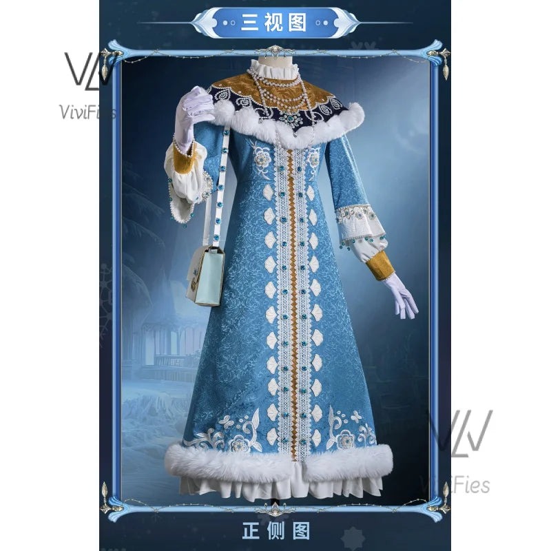 Identity V Melly Plinius Cosplay Costume Entomologist Golden Skin Court Dress Uniform Halloween Party Outfit Game Suit