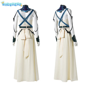 FF7 VII Cosplay Costume Aerith Gainsborough Kingdee Amusement Park  Dress Outfits Women Halloween Party Clothes For  S-XXXL