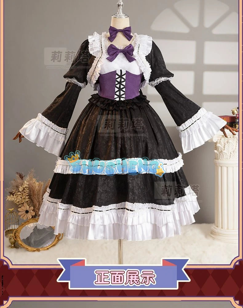 Anime Misamisa Cosplay Costume MisaMisa wig Dark Lolita Style Uniform Halloween Party Girl Dress Up Complete Set S-XXL