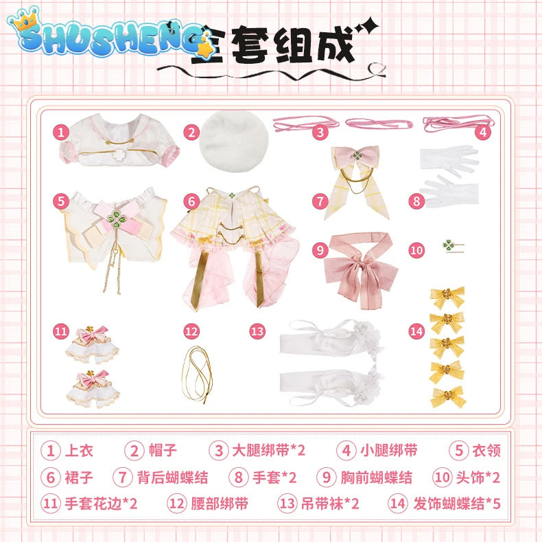 Game VTuber Ace Taffy Cosplay Costume Wig YouTuber Ace Taffy Princess Lolita Dress Uniform Women Halloween Party Suit