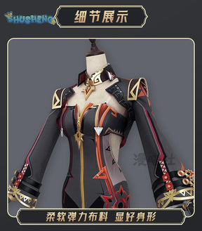 Genshin Impact Mavuika Pyro Archon Game Suit Sexy Lovely Uniform Cosplay Costume Halloween Party Role Play Outfit Women