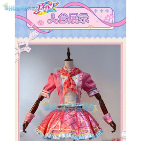 Anime Aikatsu! Cosplay Hoshimiya Ichigo Cosplay Costume Lolite Dress  Wig Women Hallowen Party Girls increase size S-XXL