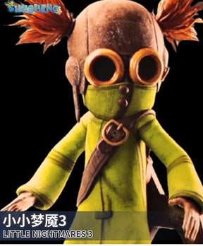 Shusheng-N Alone Cosplay Costume Game Nightmares III 3 Green Jumpsuit Hat Cap Head Cover Bag Helmets Glasses Halloween Party XS-XXXL