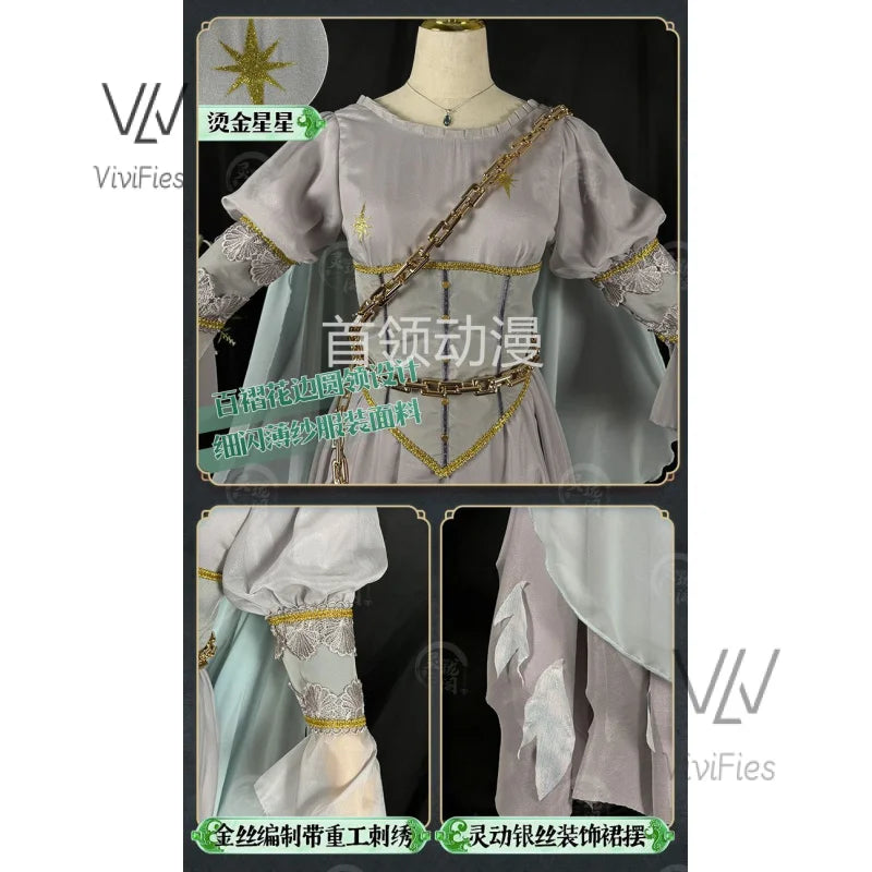 Identity v Emma Wood cosplay witch cosplay costume sweet lolita dress girls women Halloween suit full wig glasses bag