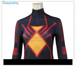 New XXS-XXL Spider-Woman Cosplay Jessica SpiderGirl Costume Superhero Outfit Bodysuit Halloween Spiderwoman Costume