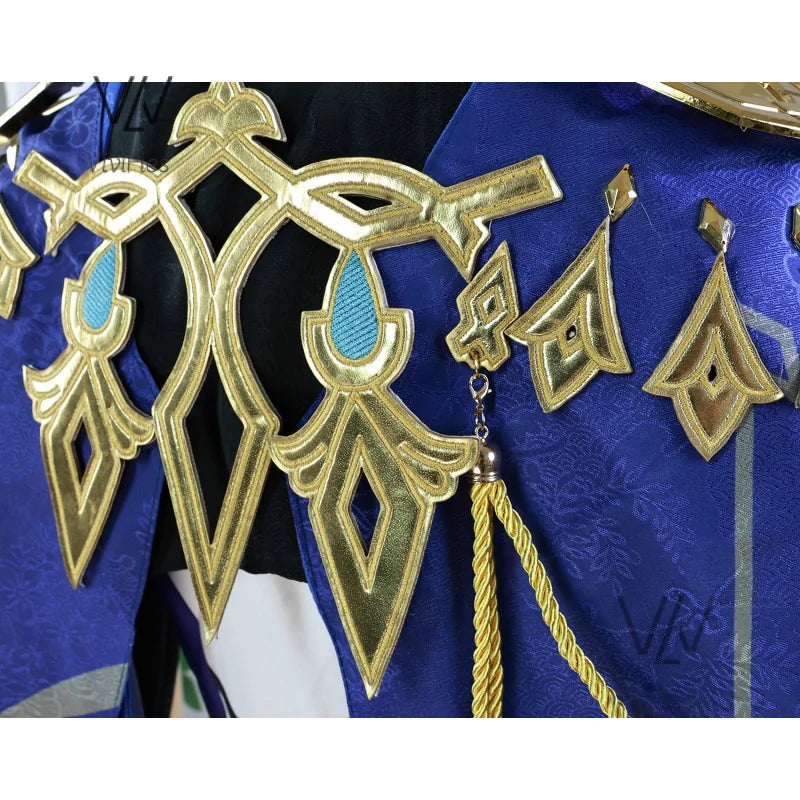 Clorinde cosplay costume Genshin Fontaine impact Clorinde cosplay dress uniform champion duelist wig hat uniform cloak full set