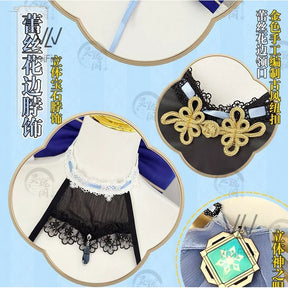 IN STOCK Ganyu Cosplay Maid Dress Game Genshin Impact Cosplay Ganyu Maid Halloween Costumes Genshin Fanart Maid Outfit