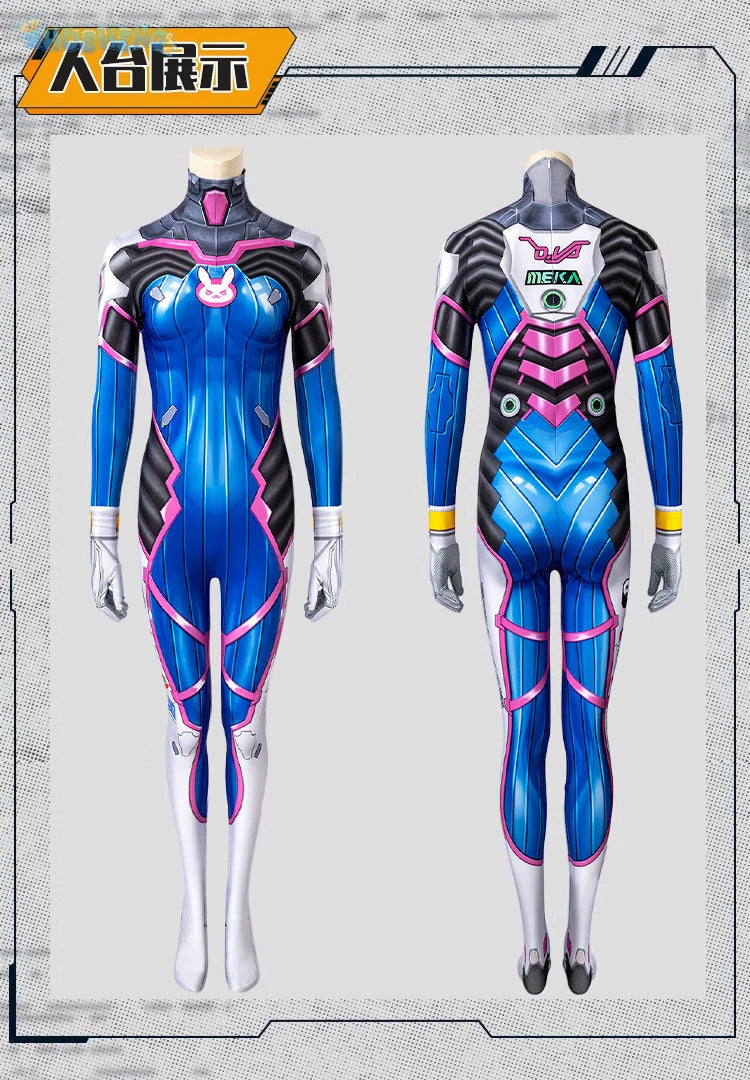 Game DVA Cosplay Costume D.Va Party Zentai Suits Jumpsuit Driving Uniform Halloween Outfit Costumes for Women