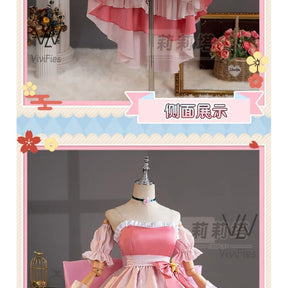 IN STOCK Anime Little Goddes Kamichama Karin Hanazono Karin Gorgeous Elegant Dress Pink Uniform Cosplay Costume Halloween Outfit