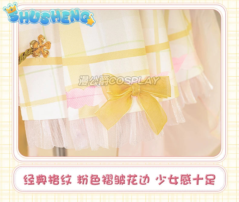 Game VTuber Ace Taffy Cosplay Costume Wig YouTuber Ace Taffy Princess Lolita Dress Uniform Women Halloween Party Suit