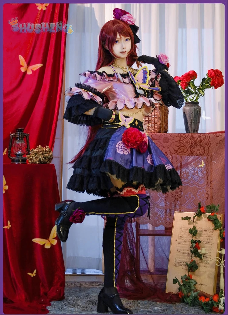 Aikatsu! Series Shibuki ran Rose set cosplay costume cos game anime party uniform Hallowen play role clothes clothing