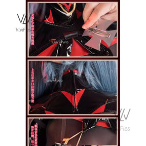 Game Azur Lane reservsburg cosplay costume for Halloween Christmas Festival full set Party comic sexy full set leather jumpsuit