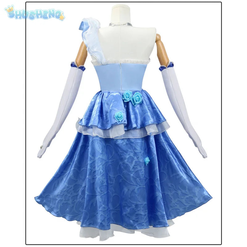 Identity V Demi Bourbon Barmaid Rose Cosplay Costume Role Play Comic With Dress Hallowmas Party Wigs Animation Prop