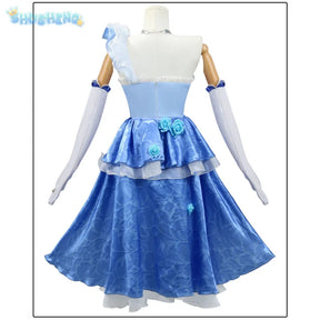 Shusheng-N Identity V Demi Bourbon Barmaid Rose Cosplay Costume Role Play Comic With Dress Hallowmas Party Wigs Animation Prop