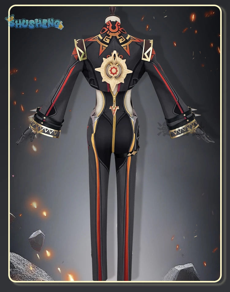 Genshin Impact Mavuika Pyro Archon Game Suit Sexy Lovely Uniform Cosplay Costume Halloween Party Role Play Outfit Women