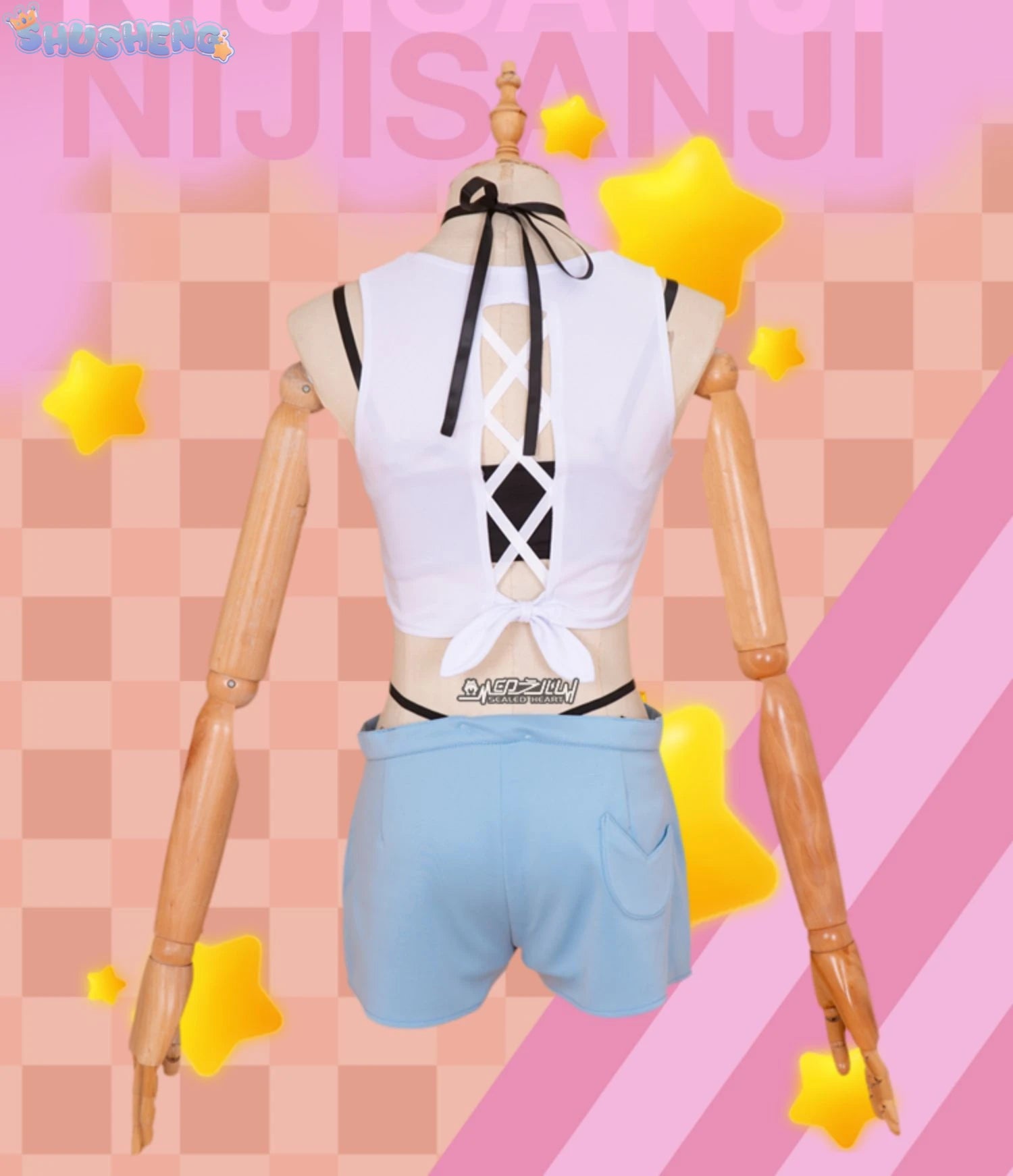 Nijisanji vtuber Hoshikawa Sara initial clothing women cosplay costume cos game anime party uniform Hallowen play role clothes