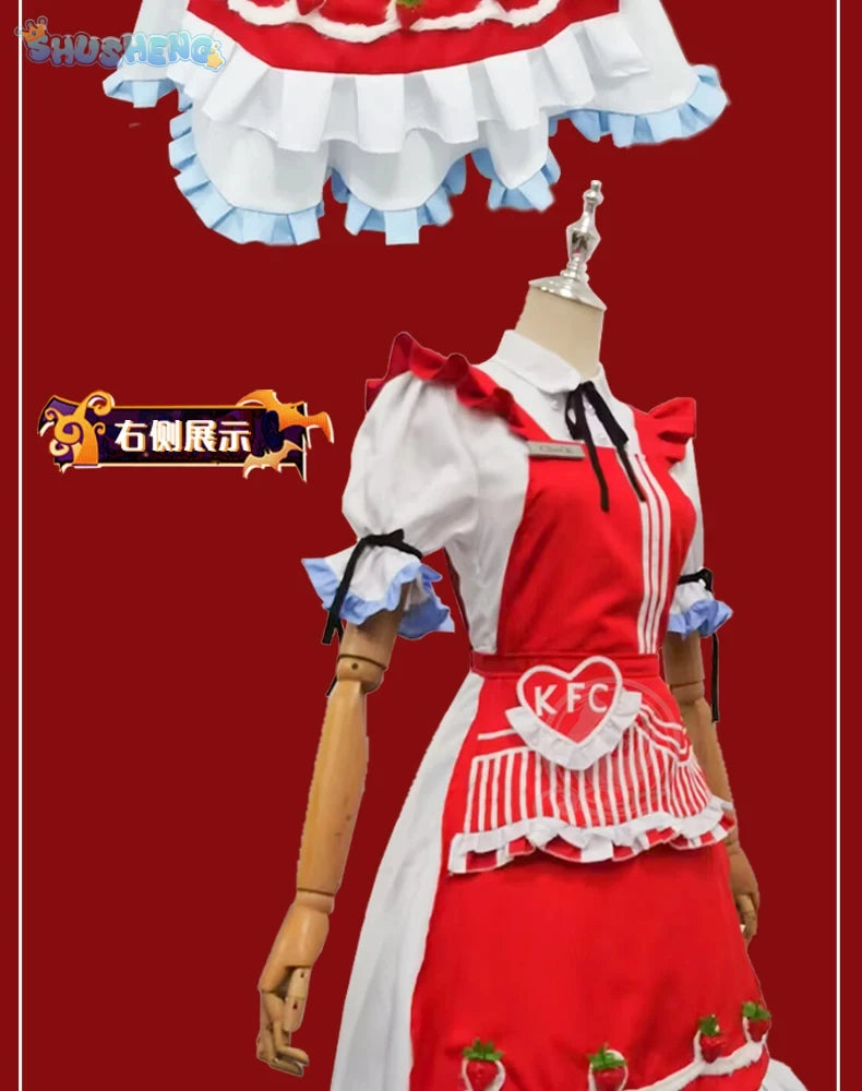 Identity V Grace Naiad  Game Suit Sweet Lovely Maid Dress Cosplay Costume Halloween Party Role Play Outfit Women