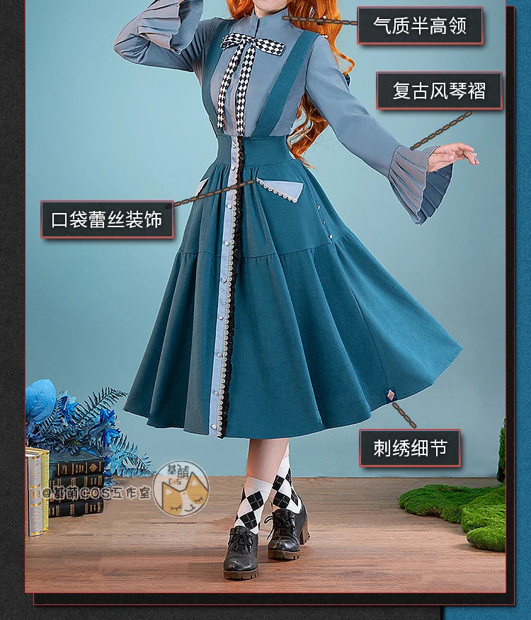 Reverse:1999 Sonetto 1st Anniversary Game Suit Lovely Dress Cosplay Costume Halloween Party Role Play Outfit Women