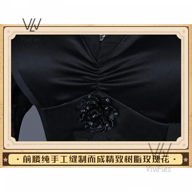 Vera Nair/Perfumer Cosplay Game Identity V Costume Deadly Tender Sweet Elegant Black Formal Dress Role Play Clothing New